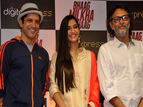 Farhan And Sonam Launch Bhaag Milkha Bhaag Home Video