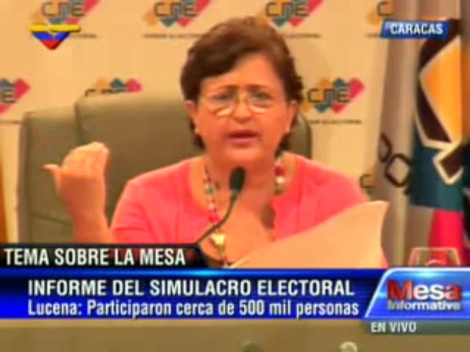 (Video) Simulacro Electoral 2013 arroja resultados positivos