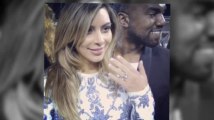 Kim Kardashian muestra su anillo tras compromiso con Kanye West