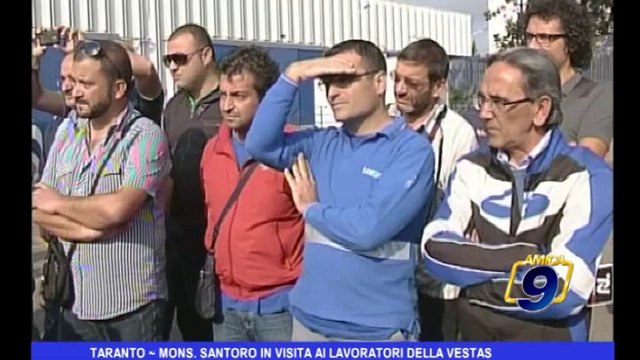 Taranto | Mons. Santoro in visita ai lavoratori della Vestas