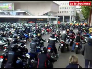 Download Video: Rennes. Forte mobilisation des motards