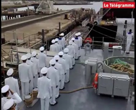 Lorient. L'OPV 70 Bir Anzarane remis à la Marine Royale Marocaine