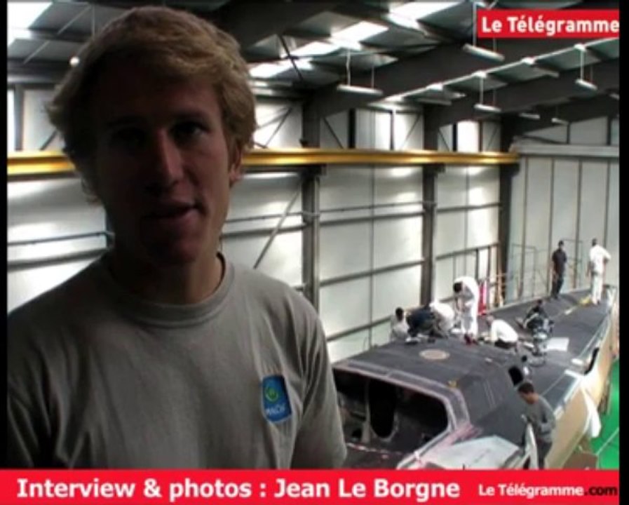 Port-la-Forêt (29). Mise à l'eau du 60 pieds Imoca de Gabart dans un mois et demi