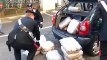 Tor Bella Monaca (Roma) - Corriere della droga arrestato. 106kg di marijuana (22.10.13)