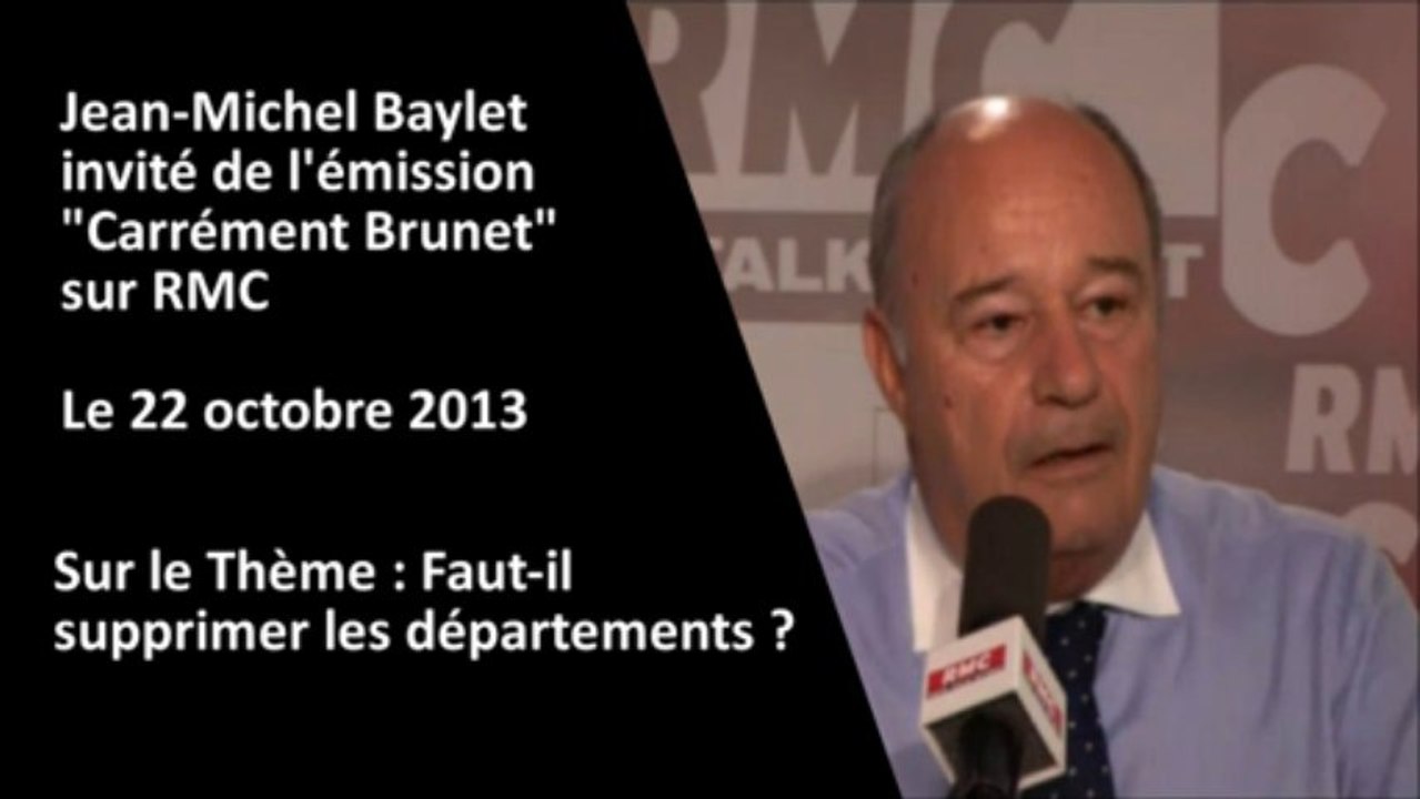 JM Baylet invité de l'émission "Carrément Brunet" sur RMC