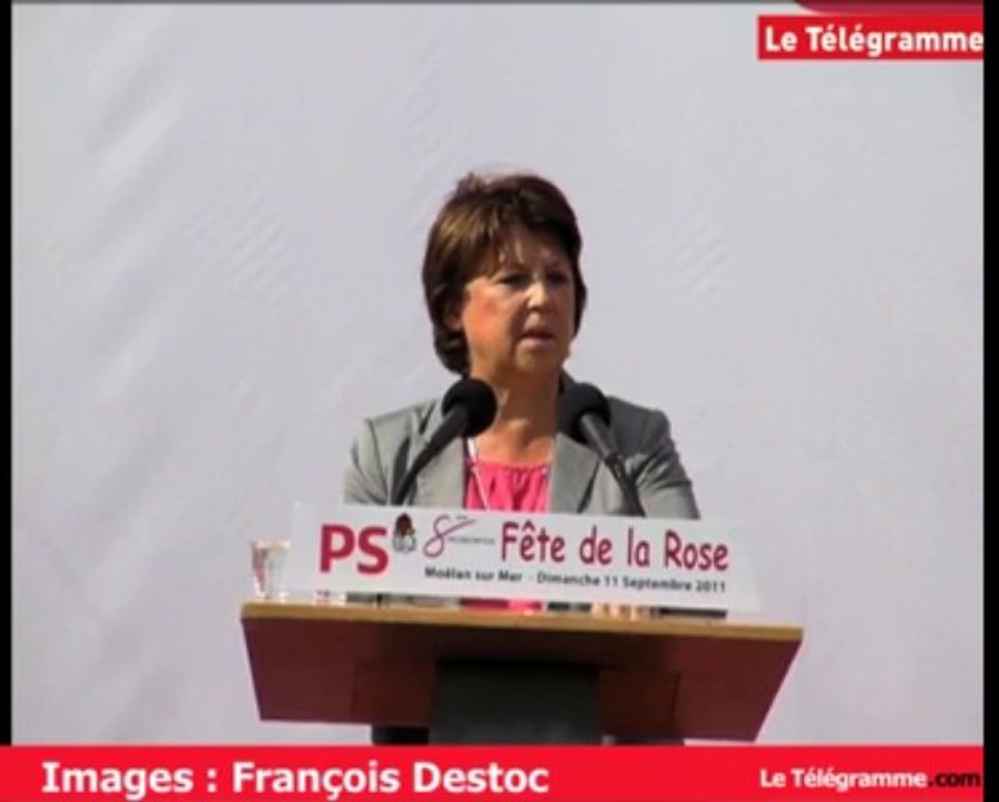 Möelan-sur-Mer (29). Martine Aubry : "La Bretagne, région la plus ouverte de France"