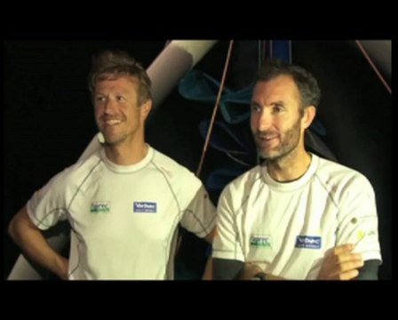 Transat Jacques Vabre 2011. L'interview des vainqueurs à l'arrivée