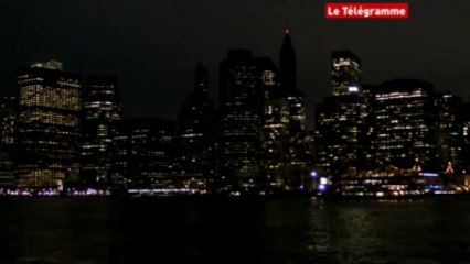 New York. Les tours de Manhattan illuminées