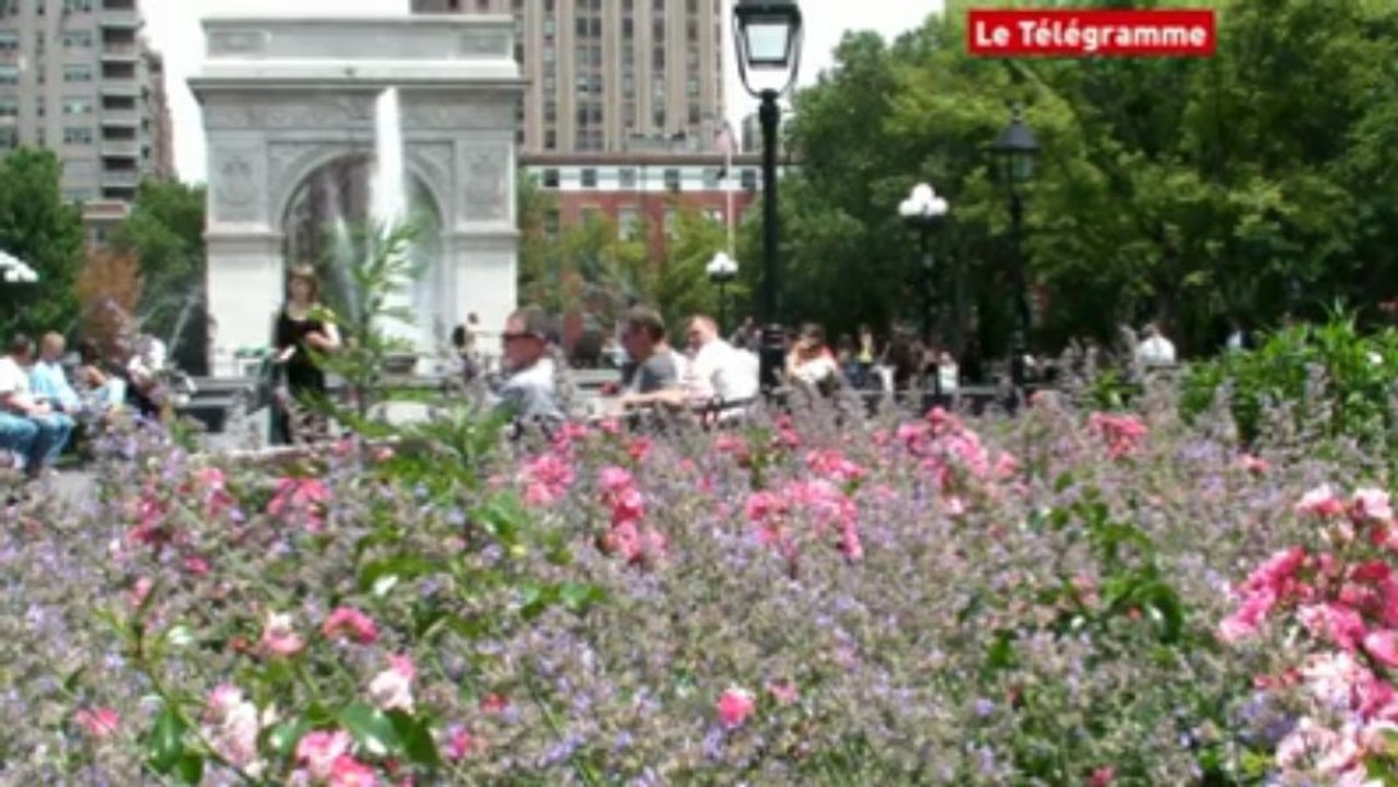 New York. Washington Square Park et son arc de triomphe