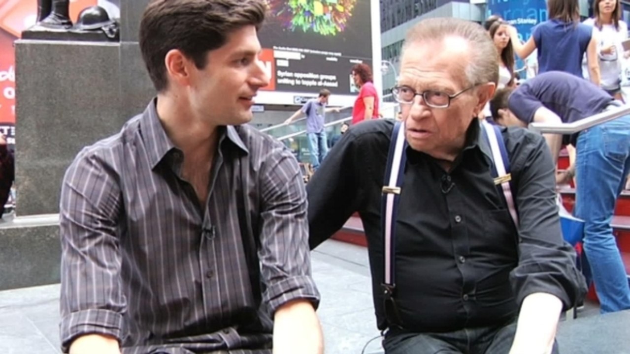 Larry King and Ben Aaron have a New York moment