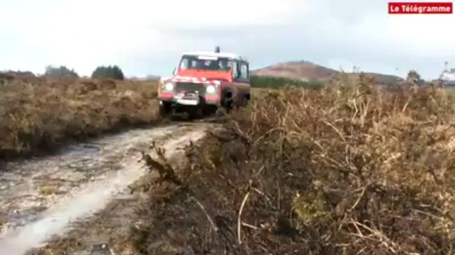 Brasparts (29). Après l'incendie, en voiture avec les pompiers