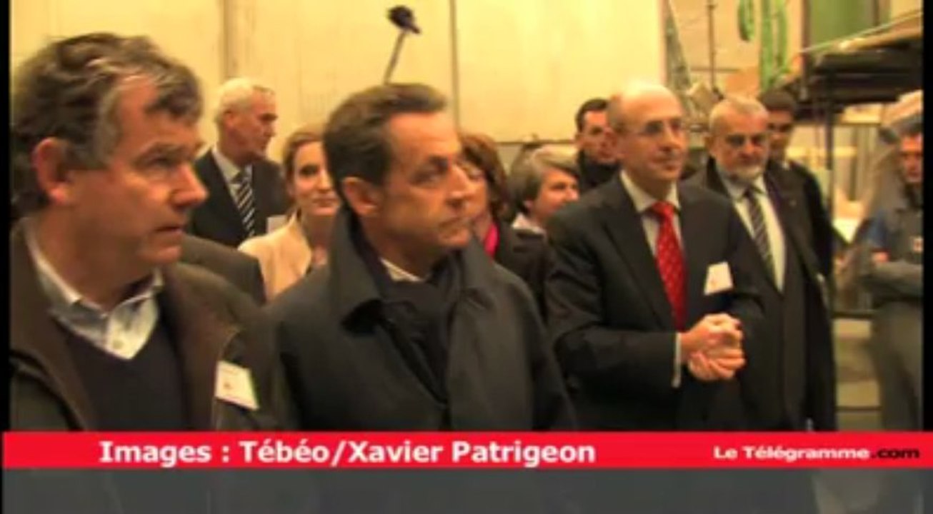 Carantec (29). Nicolas Sarkozy visite les chantiers Sibiril