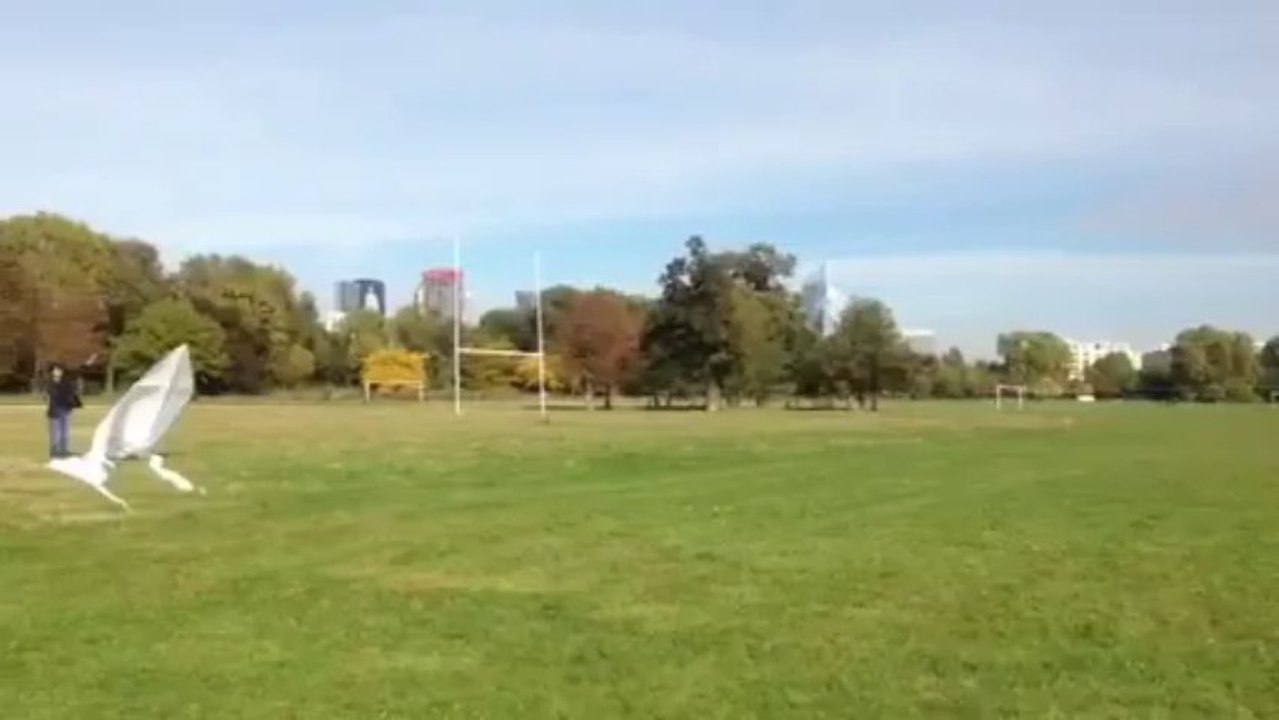 Gérard Clément lance un cerf-volant