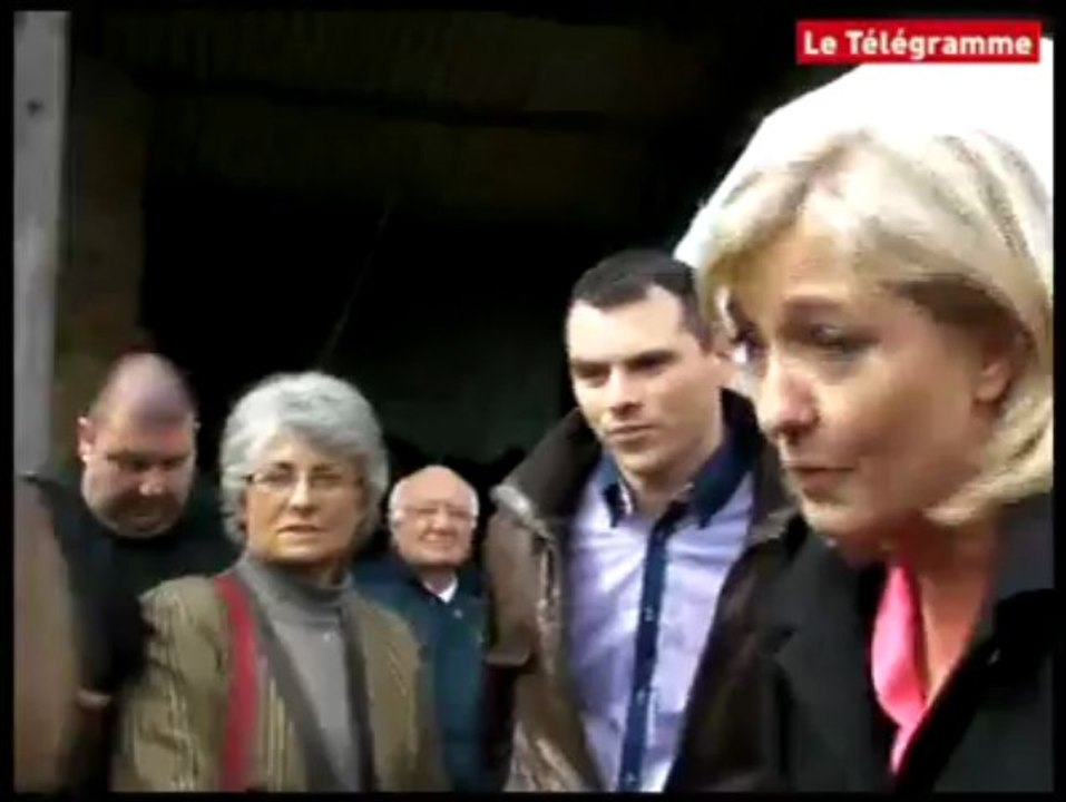 Merdrignac (22). Marine Le Pen : "Je sens une surprise dans l'ouest"