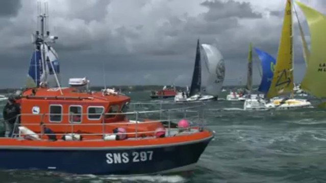 Transat Ag2R, le départ filmé depuis Ocean Alchemist