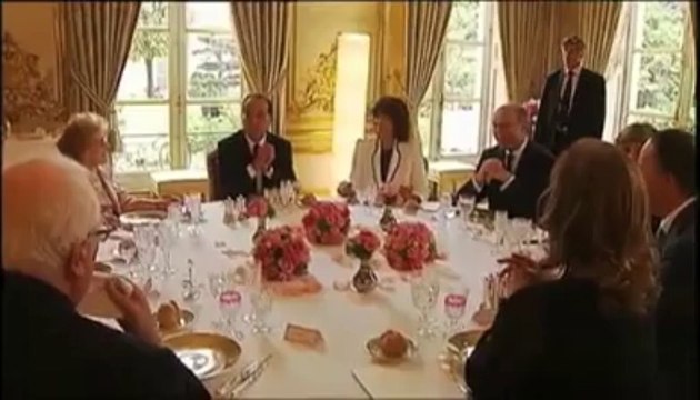 Palais de l'Elysée. Premier déjeuner présidentiel de François Hollande