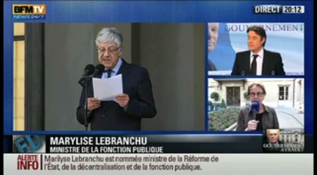 Marylise Lebranchu. La réaction de la nouvelle ministre de la fonction publique