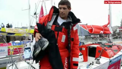 下载视频: Solitaire du Figaro. Erwan Tabarly s'attend à 