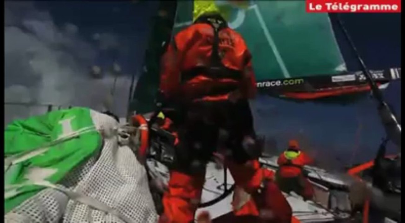 Volvo Ocean Race. Stress à bord de Groupama 4 avant l'arrivée à Lorient