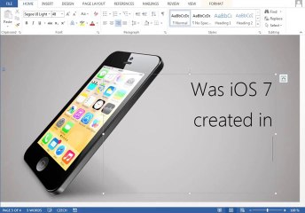 Was iOS 7 created in Microsoft Word