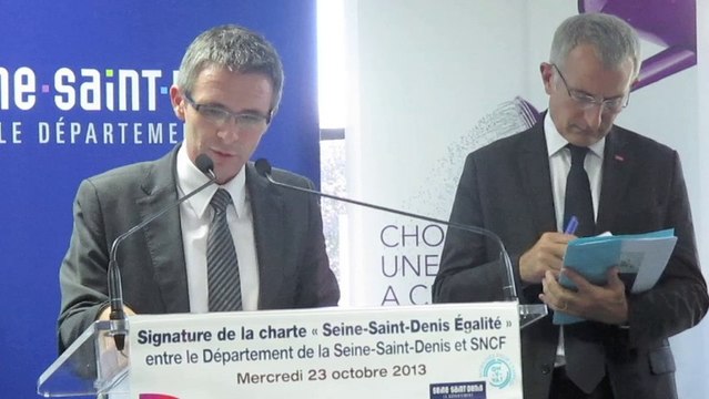 Le 93 et la SCNF signent une charte Seine-Saint-Denis Égalite
