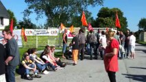 Quimper (29). Manifestation à Père Dodu : salariés, syndicats et politiques étaient présents