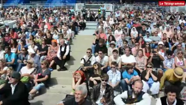 Interceltique. Concours des Bagadoù : Cap Caval et une tribune pleine