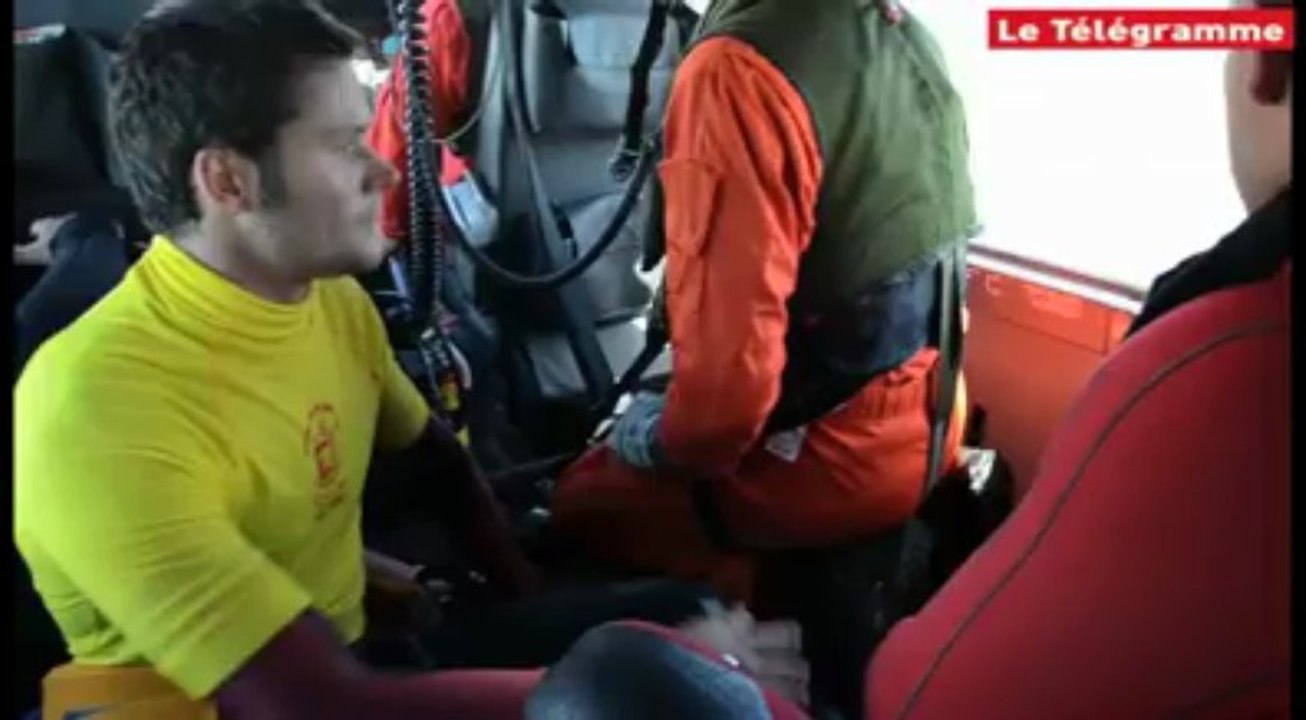 Pluguffan (29). Sauvetage à bord d'un Dragon 29