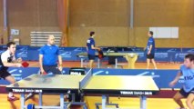 Stage à Mûr (22) pour l'équipe de France de tennis de table