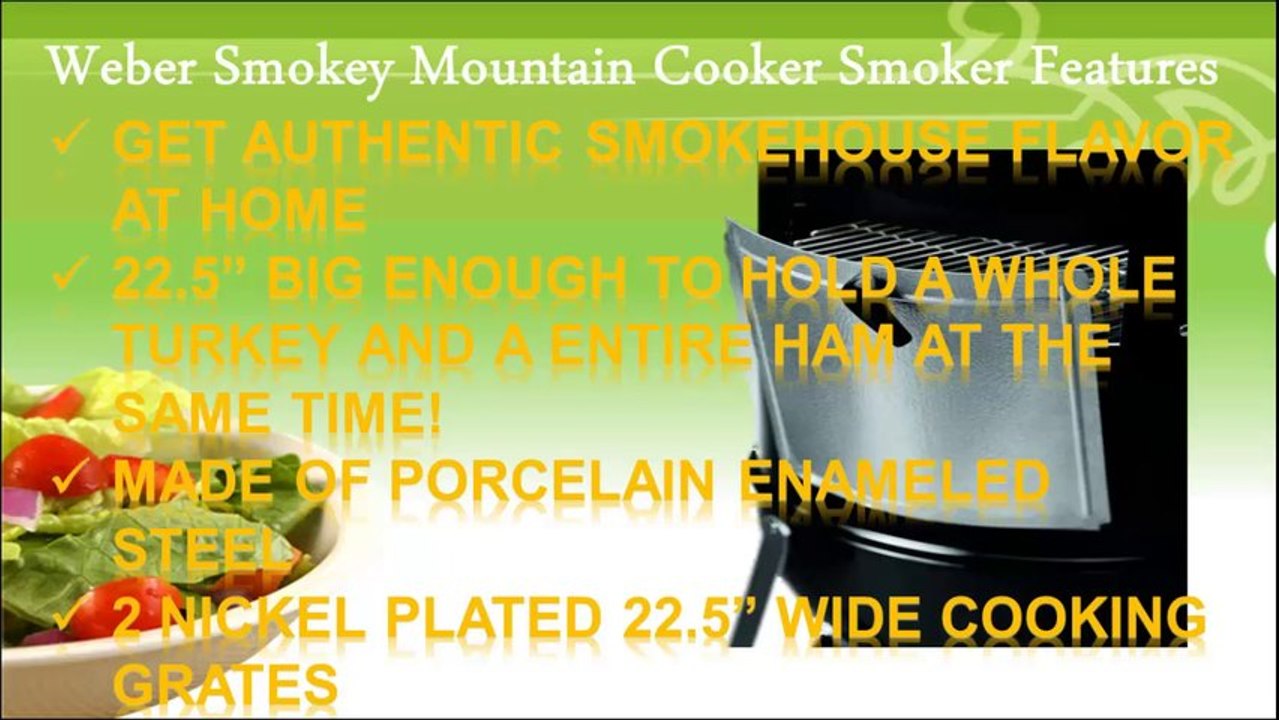 Weber Smokey Mountain Cooker Smoker 22.5"|Weber|Cooker|Smoker|Discount|Save|Smokey Mountain By Weber