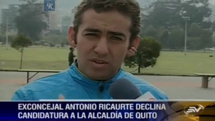 Ricaurte declina candidatura a la alcaldía de Quito en favor de Rodas
