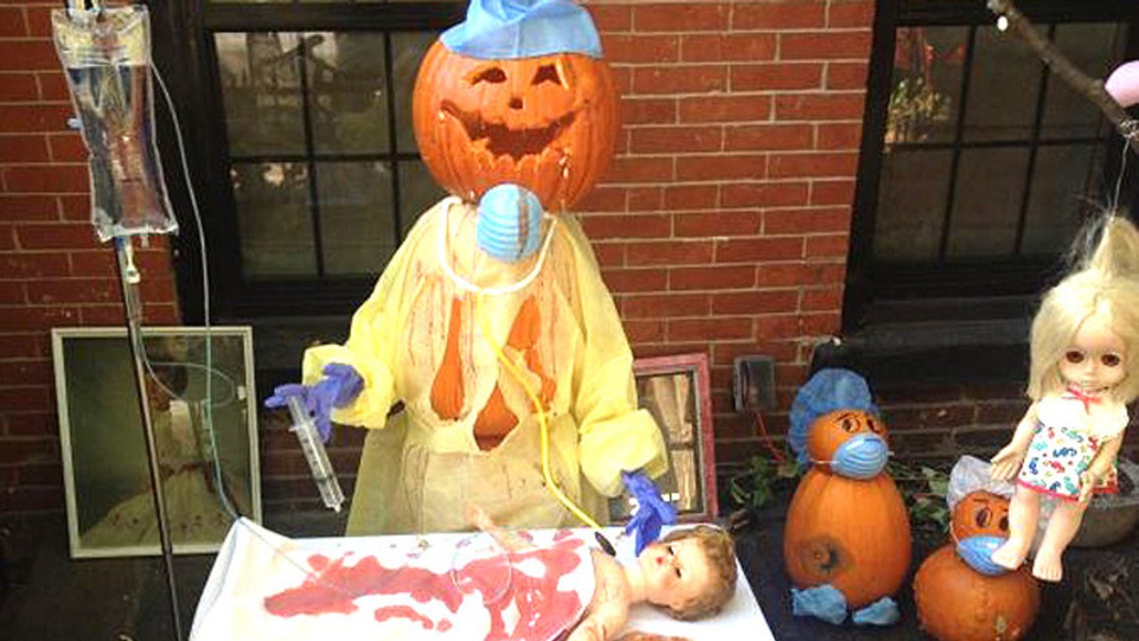 Halloween Decorations Of Baby Doll Torture Upse...
