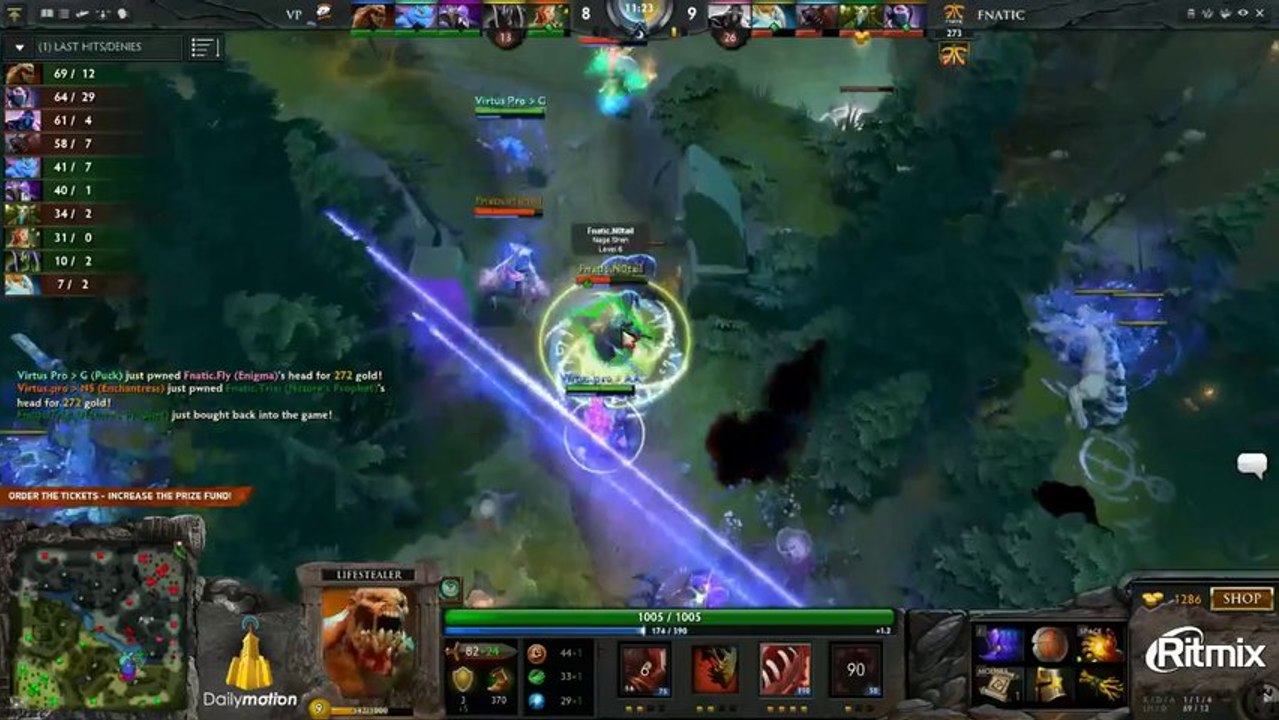 Fnatic vs Virtus.Pro, game 2 - Dota 2 Champions League