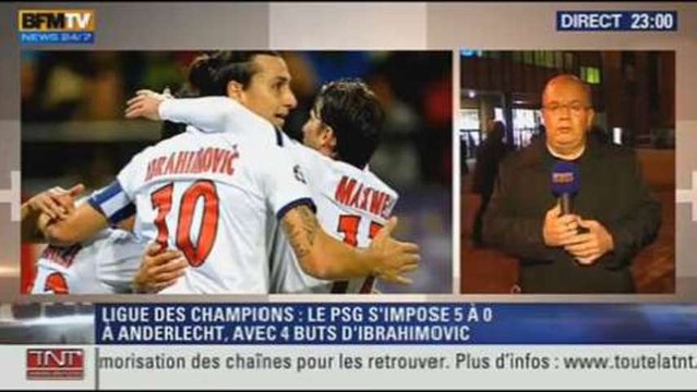Le Soir BFM: Ligue des Champions: le PSG a “Zlatané” Anderlecht - 23/10 3/5