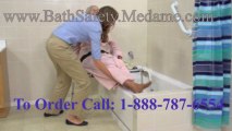 Bathtub Transfer Bench with Sliding Seat, safety in bathroom