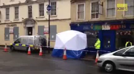 Police scour the scene after man dies in Maidstone assault