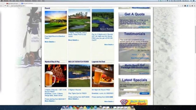 Myrtle Beach Golf - Packages - Vacations - Coastal GolfAway 800-368-0045 Myrtle Beach Golf