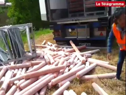 La Vraie-Croix (56). Les salariés de Doux-Pleucadeuc montrent leur colère