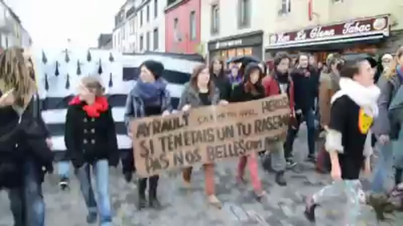 Notre-Dame-des-Landes. Des lycéens défilent à Carhaix