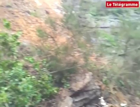 Morlaix. Éboulement sur la voie ferrée en direction de Brest