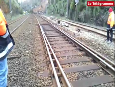 Morlaix. Après l'éboulement, début des opérations de déblaiement