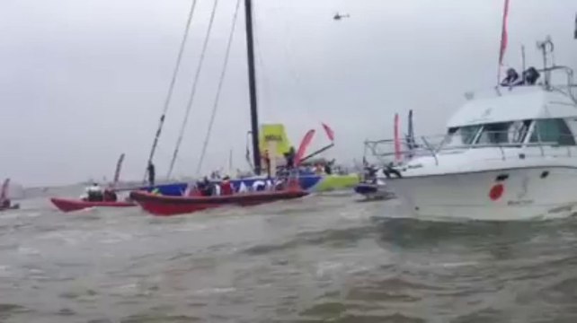 Vendée Globe. Les images de l'arrivée de rançois Gabart