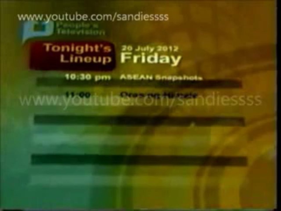 PTV Tonight's Lineup and OBB