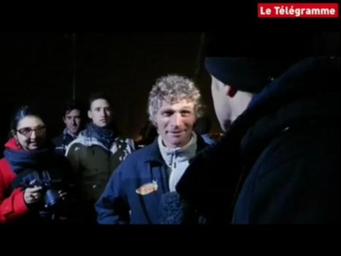 Brest. Retour de Bernard Stamm à son port d'attache