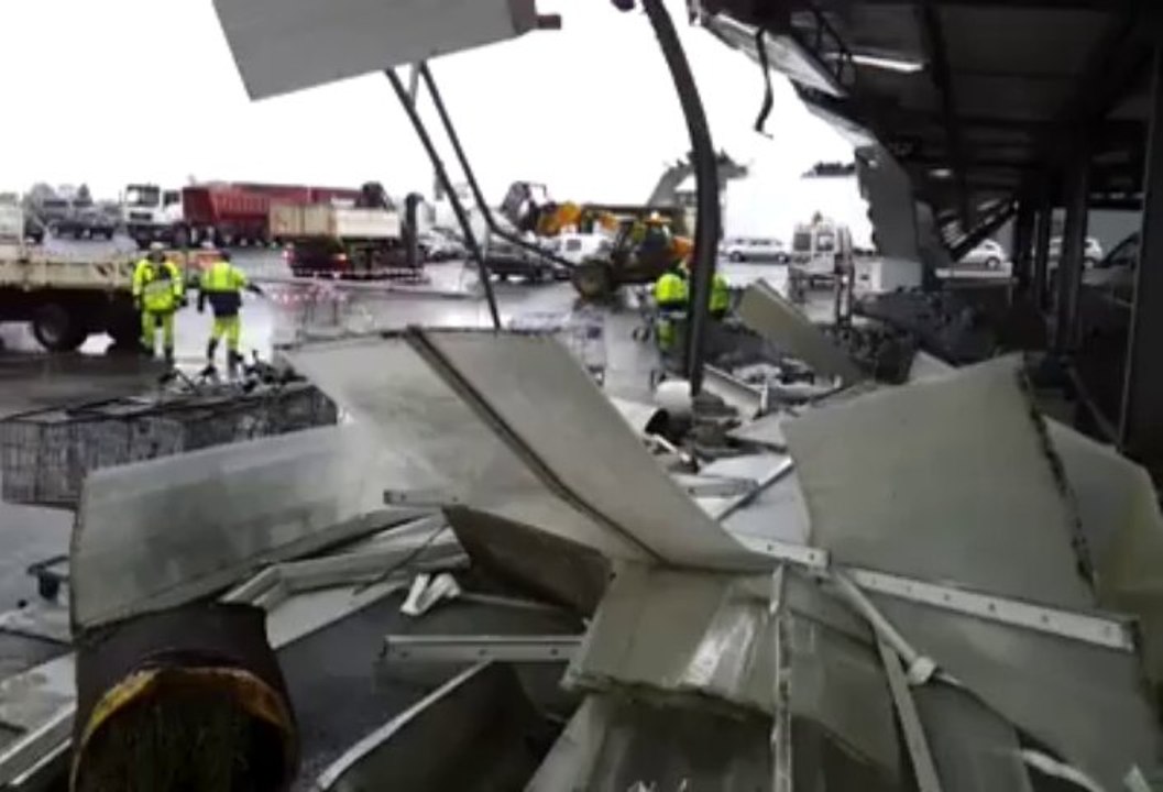 Les dégâts après l'action des producteurs de lait