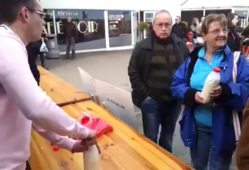 Manifestation des jeunes agriculteurs devant le Leclerc de Morlaix