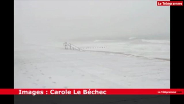 Saint-Malo. La côte sous la neige