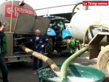 Plourin-Lès-Morlaix. Les producteurs de lait bloquent les camions de Triskalia