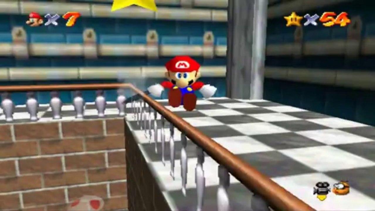 Super Mario 64 - Caverne Brumeuse - Etoile 2 : Chariot pour pièces rouges