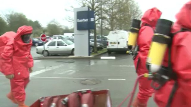 Lanester : exercice de sécurité à l'usine chimique Guerbet